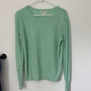 Style & Co Petite Medium Mint Green Women's Sweater